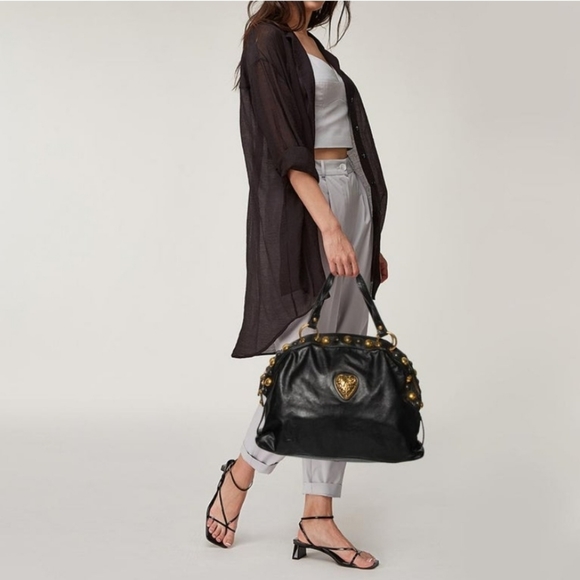 Gucci Black Leather Babouska Dome Satchel. - Picture 13 of 16